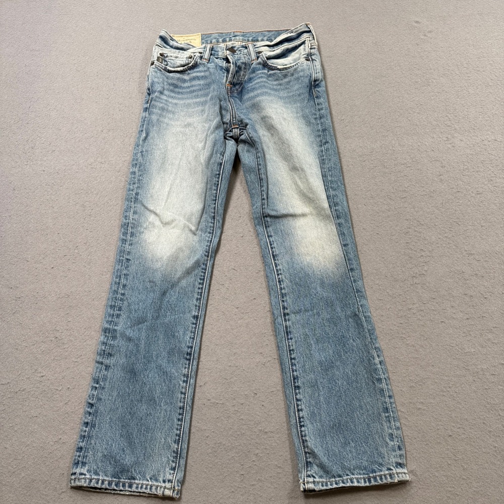 Abercrombie & Fitch Jeans Men's 28x30 Blue Light Wash Button Fly Straight Leg